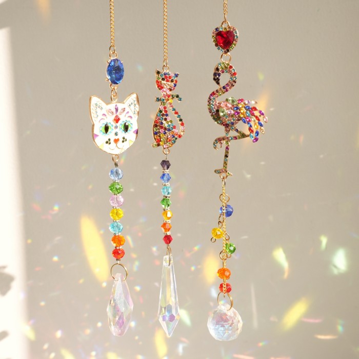 3pcs, Window Sunshine Catcher, Crystal Rainbow Maker, Hanging Light Pendant For Home Decoration