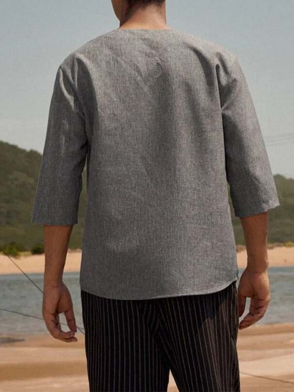 Men's Casual Comfortable Lace-up Casual Shirt