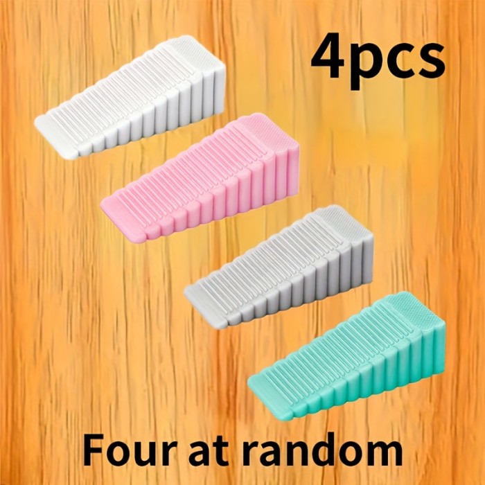 No-Drill Windproof Silicone Doorstop - Anti-Slam, Secure Grip, Sleek Polished Finish for Household Safety
