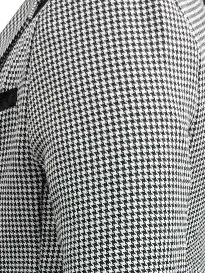 Plus Size Men's Business Casual Notch Lapel One-Button Plaid Blazer ...