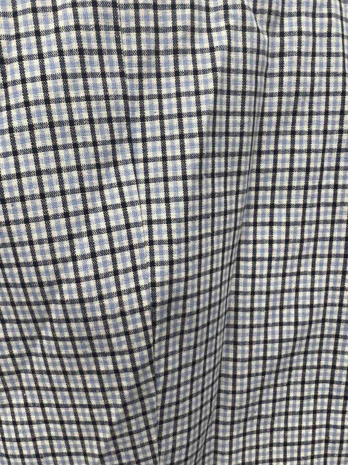 Mens Classic Plaid Linen Single Breasted Blazer Jacket - Lapel Collar, Button Front, Slim Fit