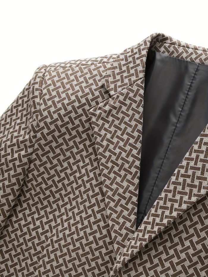 Men's Single-Breasted Regular Fit Casual Blazer Jacket Suit For Spring\u002FAutumn, Hand Wash Only