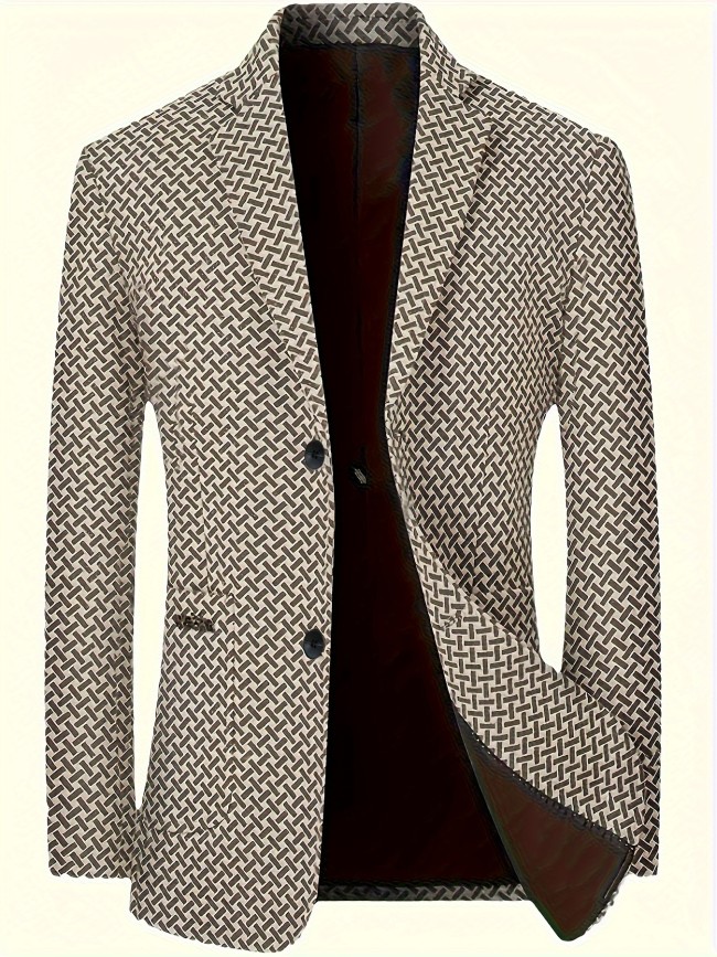 Men's Single-Breasted Regular Fit Casual Blazer Jacket Suit For Spring\u002FAutumn, Hand Wash Only