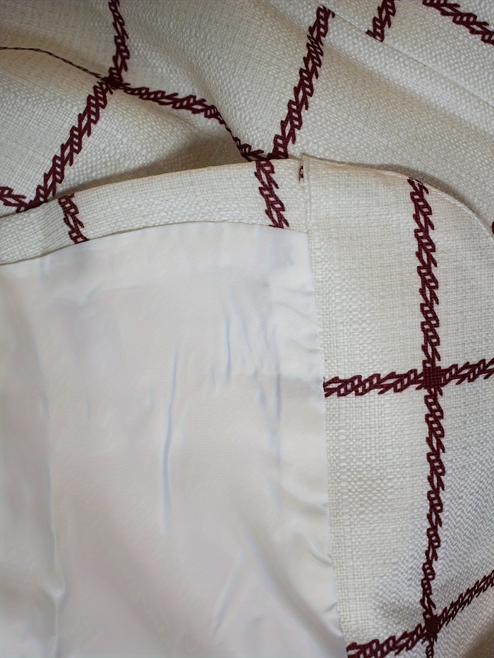 1PC Plus Size Men's Casual Business Blazer With Checkered Print, Lightweight And Stylish Slim Fit Suit Outerwear, Elegant Work Attire