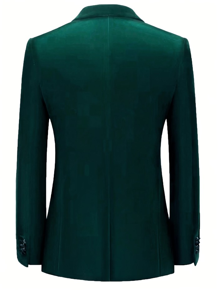 Classic and Versatile Men's Blazer: Year-Round, Two-Button Elegance with Durability, Perfect for Business & Banquets