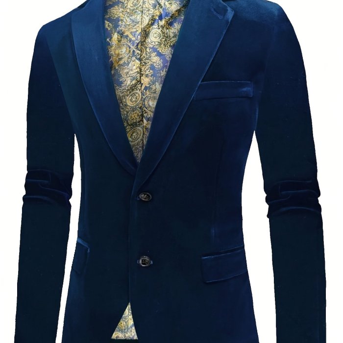 Classic and Versatile Men's Blazer: Year-Round, Two-Button Elegance with Durability, Perfect for Business & Banquets