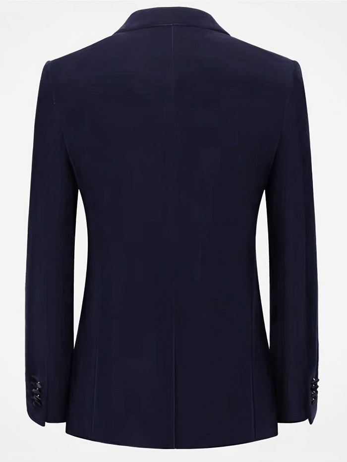 Classic and Versatile Men's Blazer: Year-Round, Two-Button Elegance with Durability, Perfect for Business & Banquets