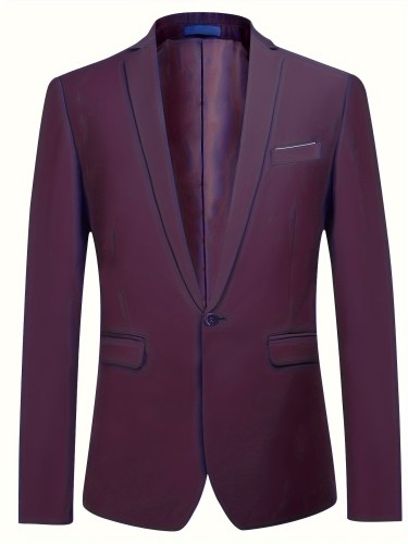 Premium Mens Solid Blazer Jacket - Classic Stylish Formal Wear for Business & Prom Events - Versatile, Perfect Fit, Premium Quality
