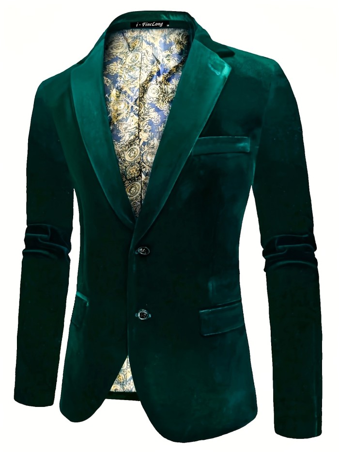 Classic and Versatile Men's Blazer: Year-Round, Two-Button Elegance with Durability, Perfect for Business & Banquets
