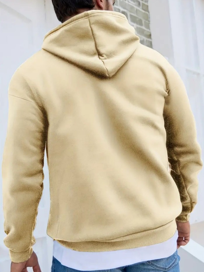 USA Print Hoodie, Cool Hoodies For Men, Men's Casual Pullover Hooded Sweatshirt With Kangaroo Pocket Streetwear For Winter Fall, As Gifts
