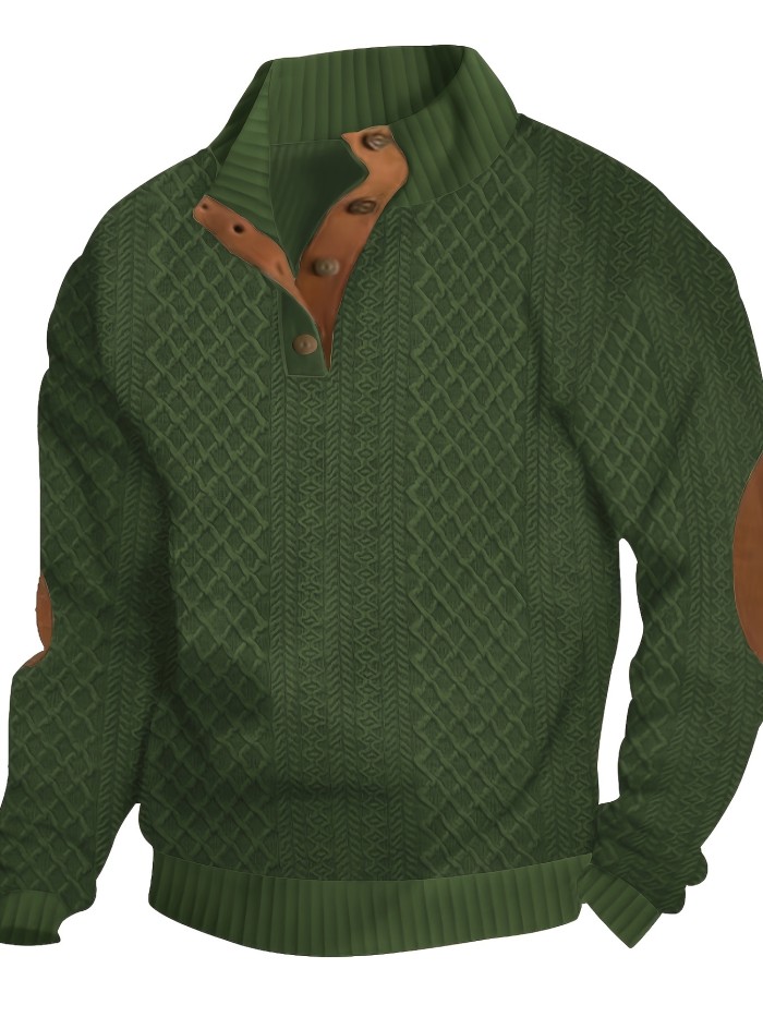 Men's Half Zipper Stand Collar Sweatshirt For Men Sweatshirts For Winter Fall Long Sleeve Tops