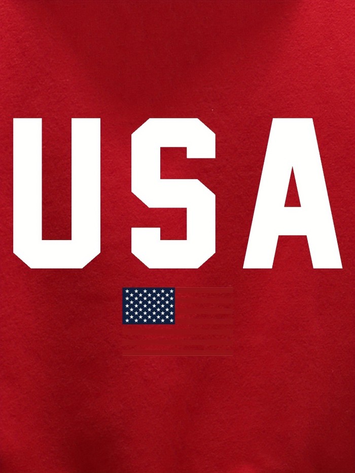 USA Print Hoodie, Cool Hoodies For Men, Men's Casual Pullover Hooded Sweatshirt With Kangaroo Pocket Streetwear For Winter Fall, As Gifts