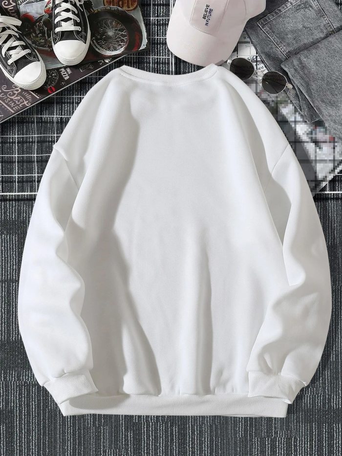 Sweatshirt For Men, Los Angeles Letter Print Top, Men's Casual Pullover Sweatshirt For Spring Fall, As Gifts