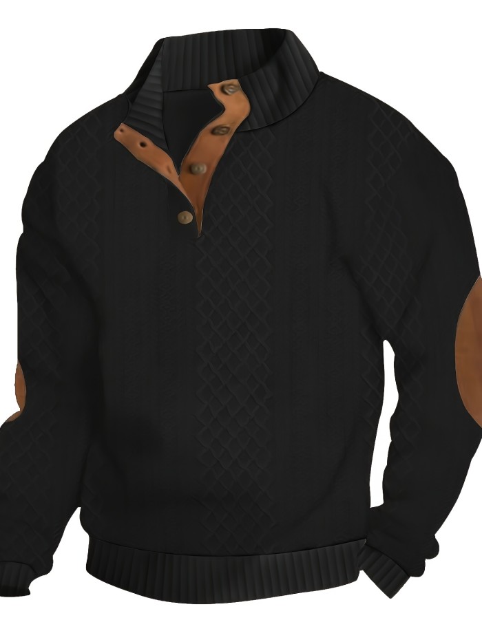 Men's Half Zipper Stand Collar Sweatshirt For Men Sweatshirts For Winter Fall Long Sleeve Tops