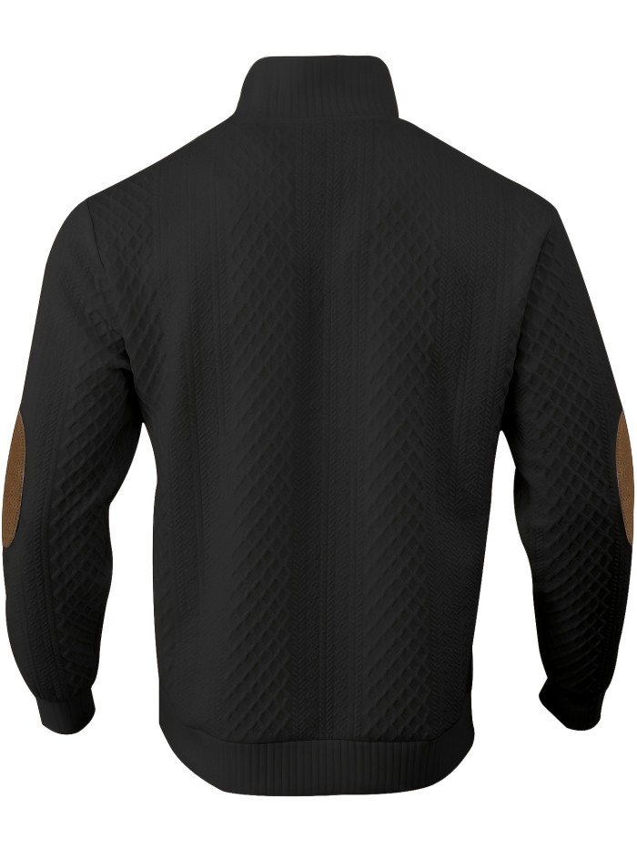 Men's Half Zipper Stand Collar Sweatshirt For Men Sweatshirts For Winter Fall Long Sleeve Tops