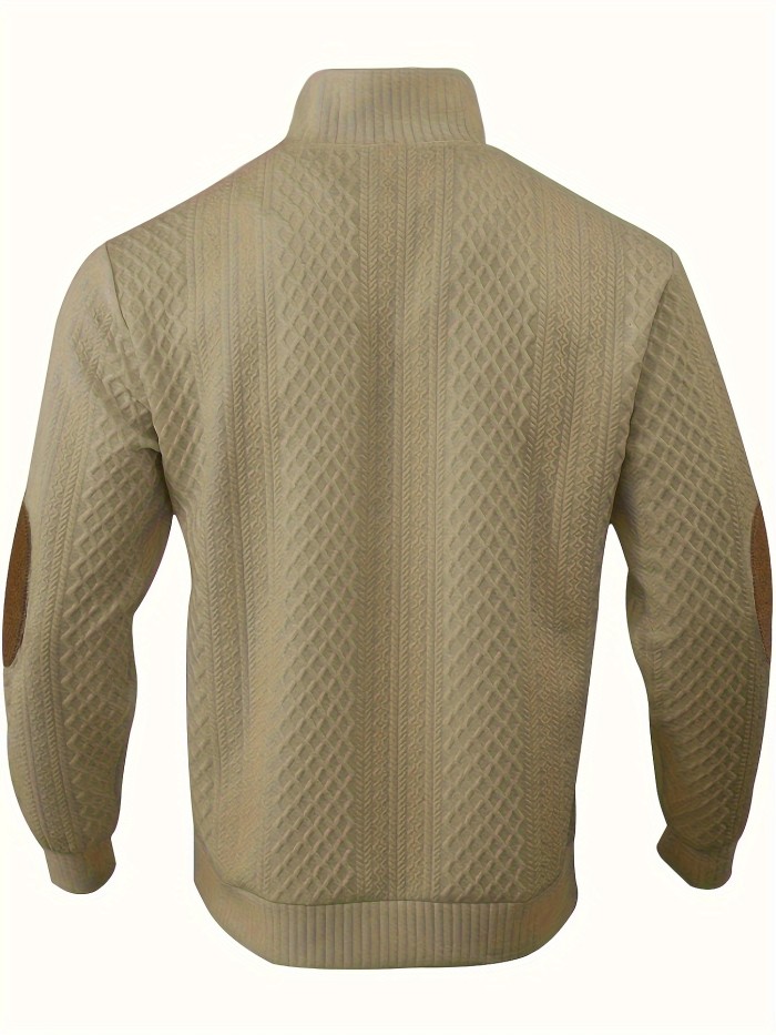 Men's Half Zipper Stand Collar Sweatshirt For Men Sweatshirts For Winter Fall Long Sleeve Tops
