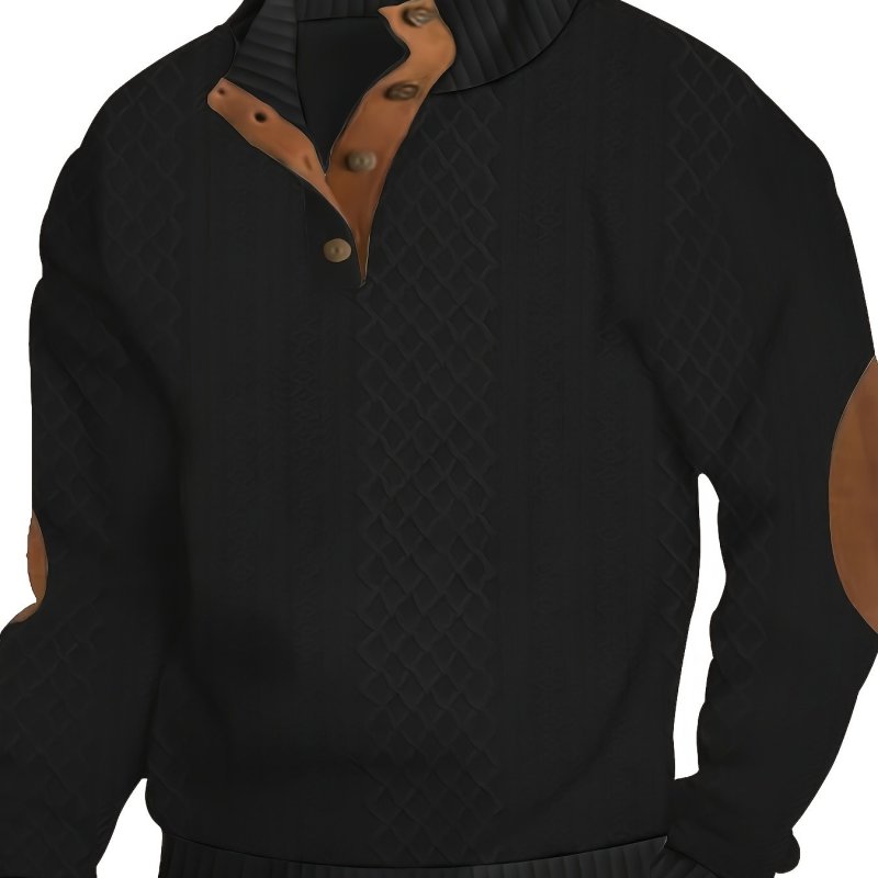 Men's Half Zipper Stand Collar Sweatshirt For Men Sweatshirts For Winter Fall Long Sleeve Tops
