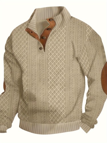 Men's Half Zipper Stand Collar Sweatshirt For Men Sweatshirts For Winter Fall Long Sleeve Tops
