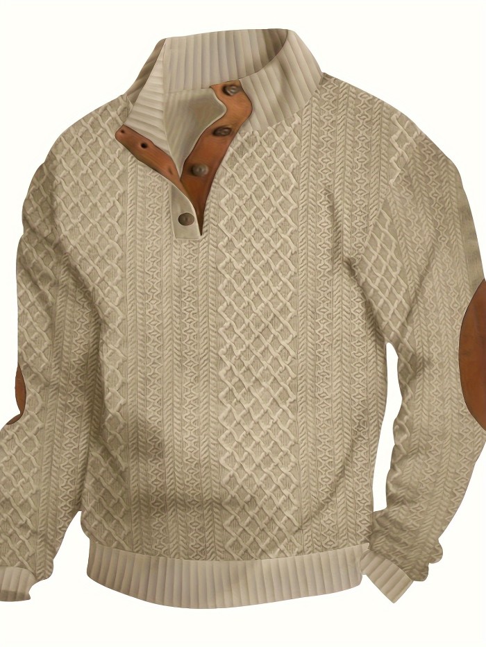 Men's Half Zipper Stand Collar Sweatshirt For Men Sweatshirts For Winter Fall Long Sleeve Tops