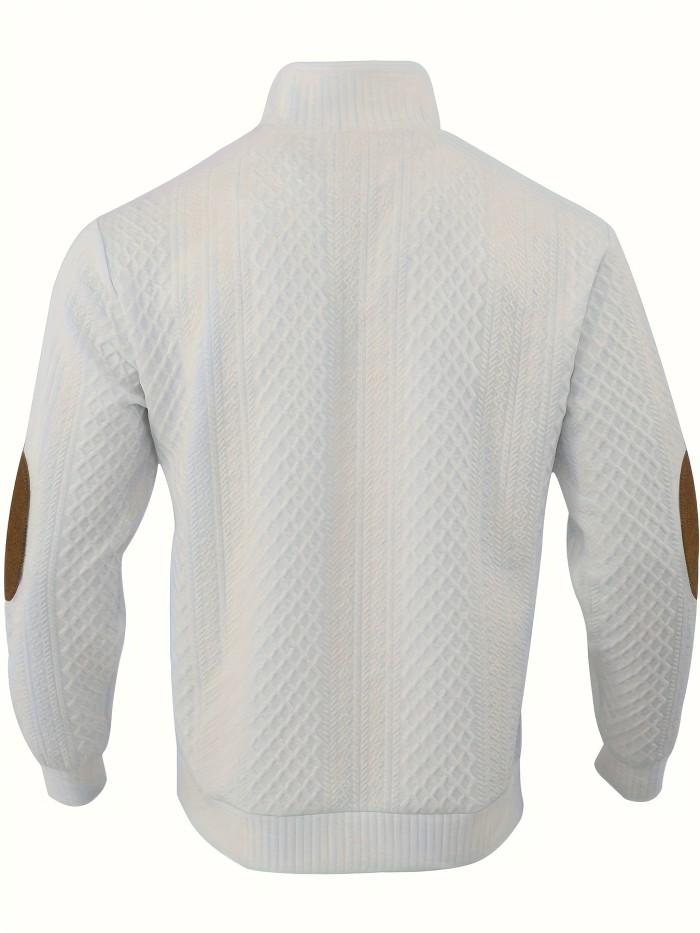 Men's Half Zipper Stand Collar Sweatshirt For Men Sweatshirts For Winter Fall Long Sleeve Tops