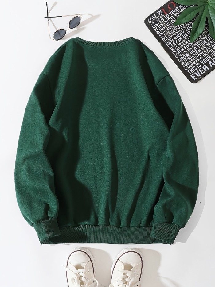 Sweatshirt For Men, Los Angeles Letter Print Top, Men's Casual Pullover Sweatshirt For Spring Fall, As Gifts