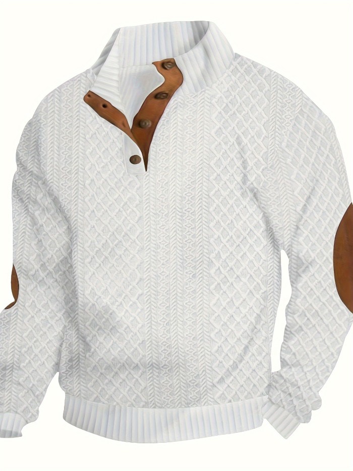 Men's Half Zipper Stand Collar Sweatshirt For Men Sweatshirts For Winter Fall Long Sleeve Tops