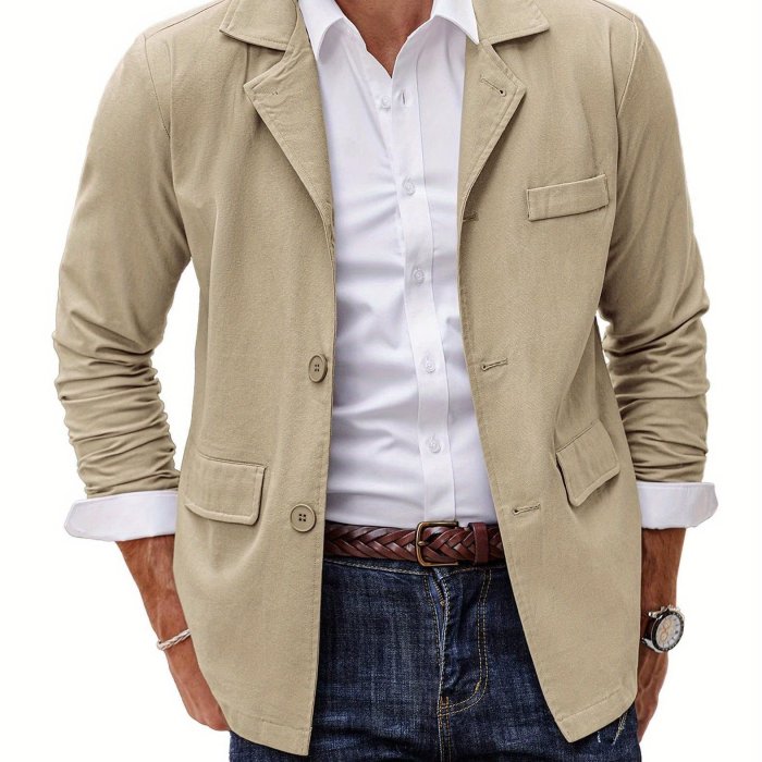 Men's Linen Jackets Cotton Casual Suits Blazer Lightweight Sports Coats