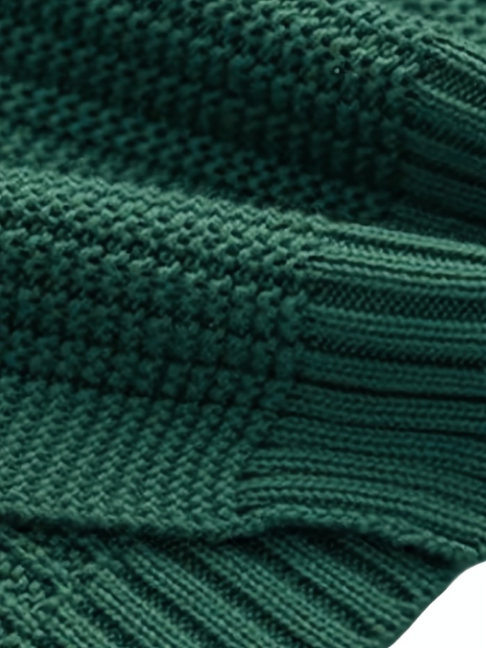 Plus Size Casual Solid Color Knitted Cardigan Jacket, Fashionable Layered Button-Down Front Vest With Pockets, Women's Plus Size Clothing