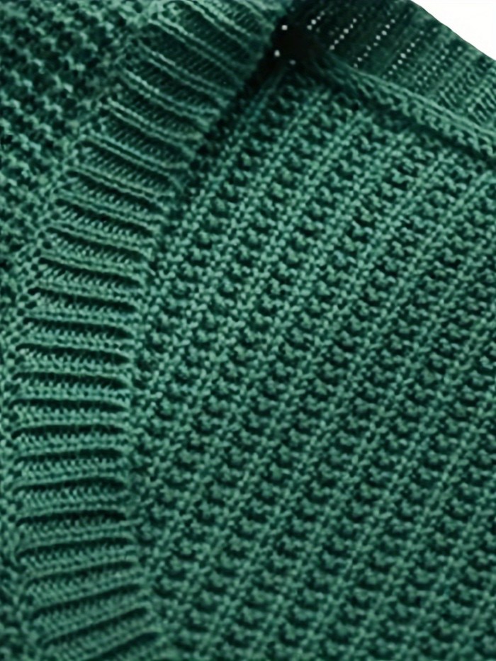 Plus Size Casual Solid Color Knitted Cardigan Jacket, Fashionable Layered Button-Down Front Vest With Pockets, Women's Plus Size Clothing