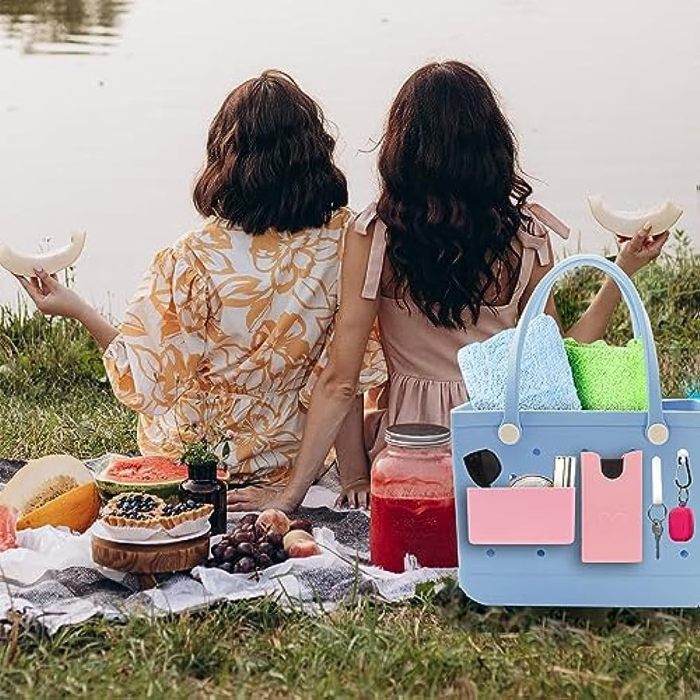 4pcs\u002Fpack, Phone Holder Insert Accessory Compatible For Bogg Bags Decor, Key Chain Holder Charms, Grocery Holders, Carabiner, Beach Bag Hooks Accessories For Bogg Bag Storage, Decorative Charm Inserts For Storage Phone Case Key Lipstick Sunglass Wallet Bogg Bag Organizer