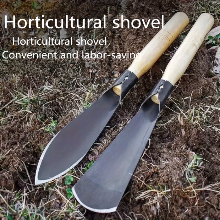 2pcs Metal Garden Trowels - Hand Shovels for Digging, Transplanting, Planting, and Weeding Tools