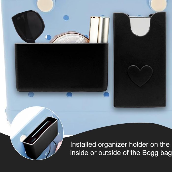 4pcs\u002Fpack, Phone Holder Insert Accessory Compatible For Bogg Bags Decor, Key Chain Holder Charms, Grocery Holders, Carabiner, Beach Bag Hooks Accessories For Bogg Bag Storage, Decorative Charm Inserts For Storage Phone Case Key Lipstick Sunglass Wallet Bogg Bag Organizer