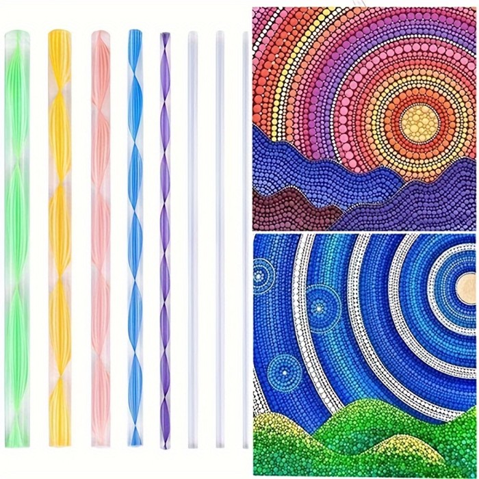 16PCS Mandala Dotting Tools Set for Painting Rocks, Mandala Art & Ceramic Pottery Craft - Includes Dotting Tools, Acrylic Rods, Stencils & Paint Tray - Durable Plastic, Uncharged Power Mode