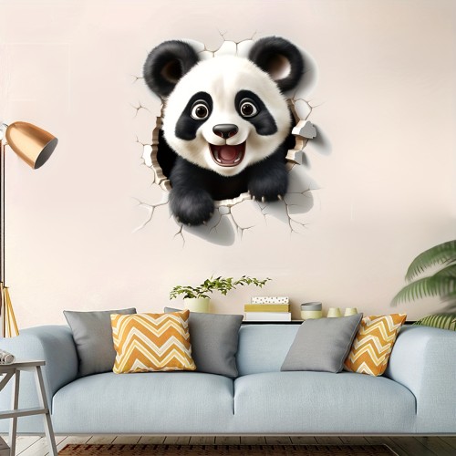 1PCS Cute Cartoon Animal Panda Stickers, Peelable And DIY Wall Stickers, Suitable For Decorating Living Rooms, Bathrooms, Bedrooms, And Toilets, Detachable Holiday Gifts