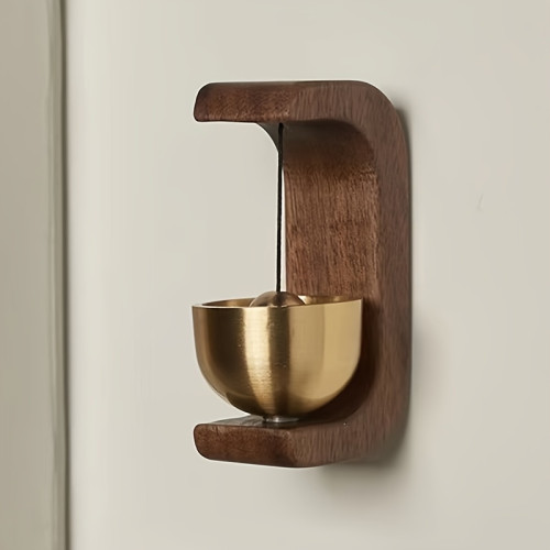1pc Suction Door Type Solid Wood Wind Chime, Entry Door Bell, Door Bell Hanging Ornament