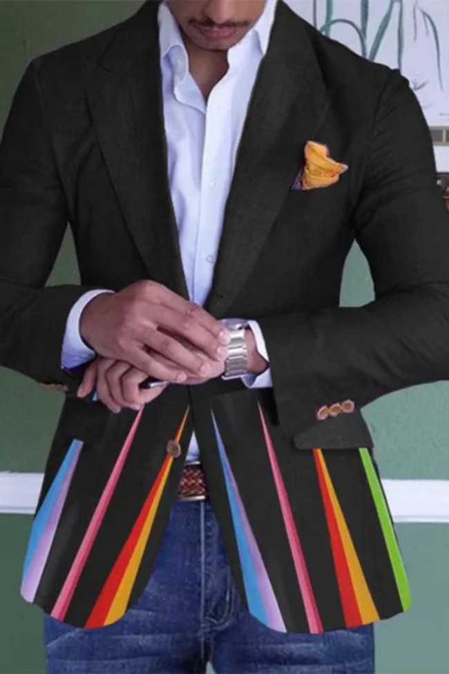 Mens Casual Plaid Blazer Sport Coat Slim Fit Lightweight Two Button Business Suit Jacket