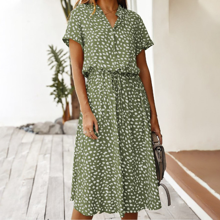 Vintage Floral Elegant Loose Summer Beach Holiday Leisure Long Dresses
