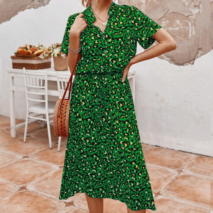 Vintage Floral Elegant Loose Summer Beach Holiday Leisure Long Dresses