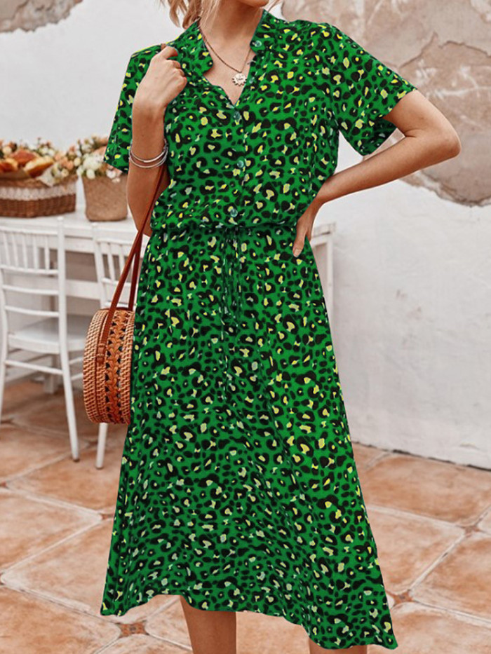Vintage Floral Elegant Loose Summer Beach Holiday Leisure Long Dresses