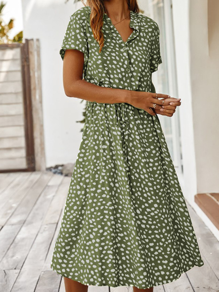 Vintage Floral Elegant Loose Summer Beach Holiday Leisure Long Dresses