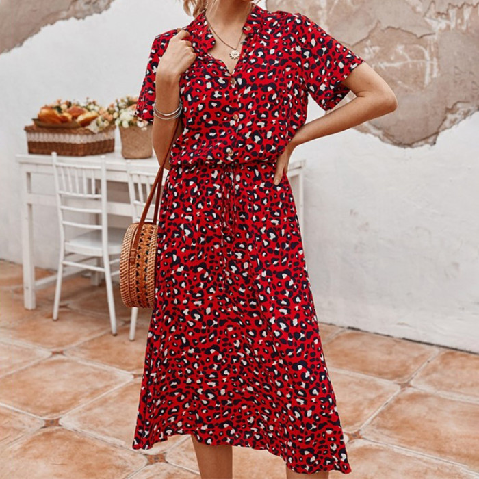 Vintage Floral Elegant Loose Summer Beach Holiday Leisure Long Dresses
