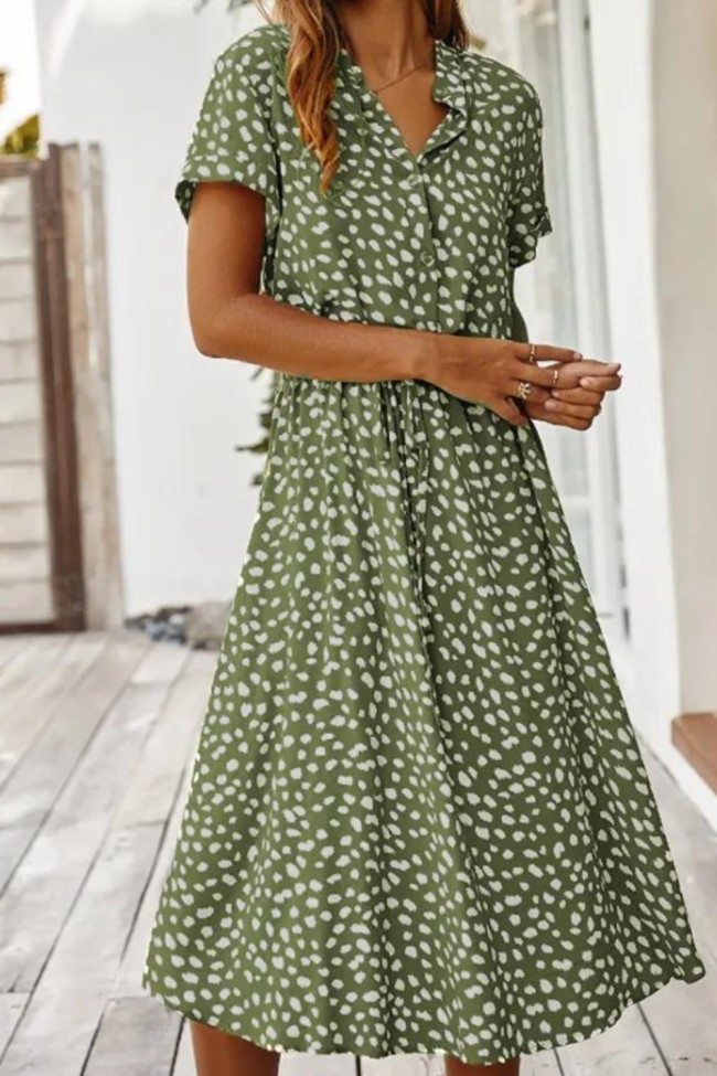 Vintage Floral Elegant Loose Summer Beach Holiday Leisure Long Dresses