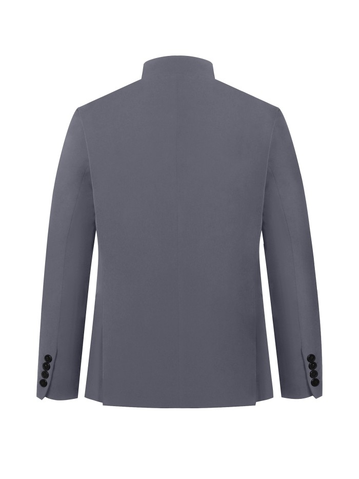 Men's Standing Collar Suit Top