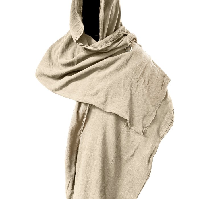 Renaissance Medieval Costume Men Shawl Scarf Shaman Cowl Cloak Cape Halloween Costumes for Men