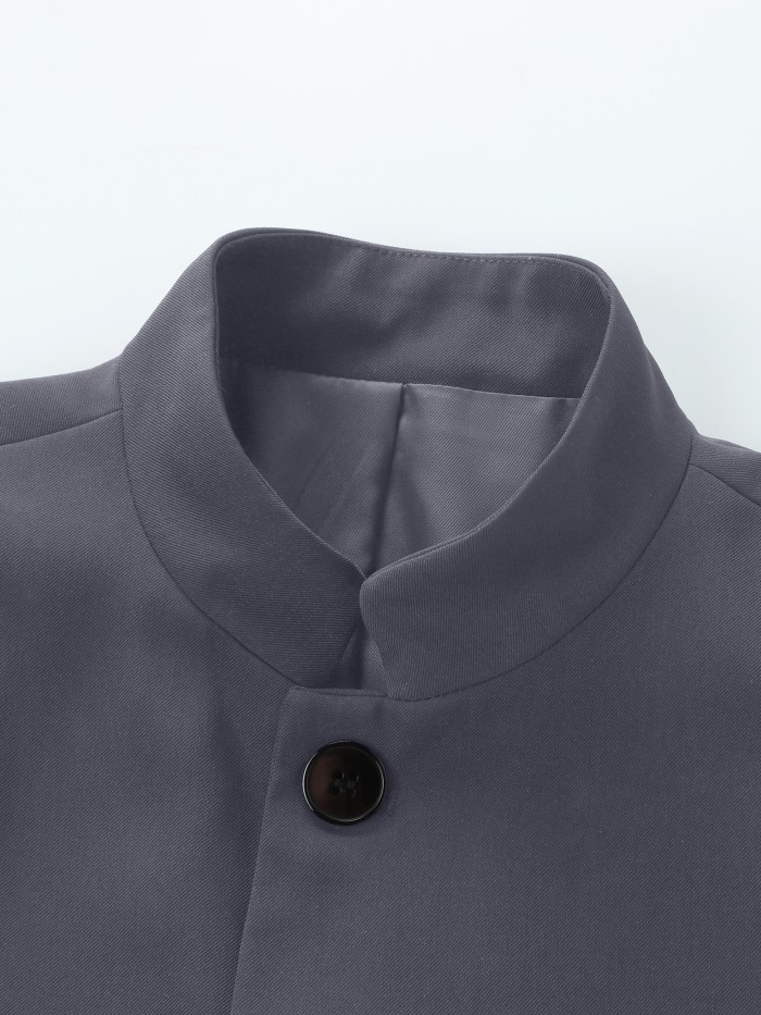 Men's Standing Collar Suit Top