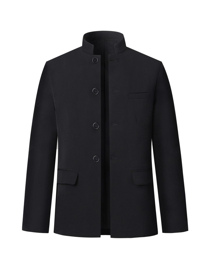 Men's Standing Collar Suit Top