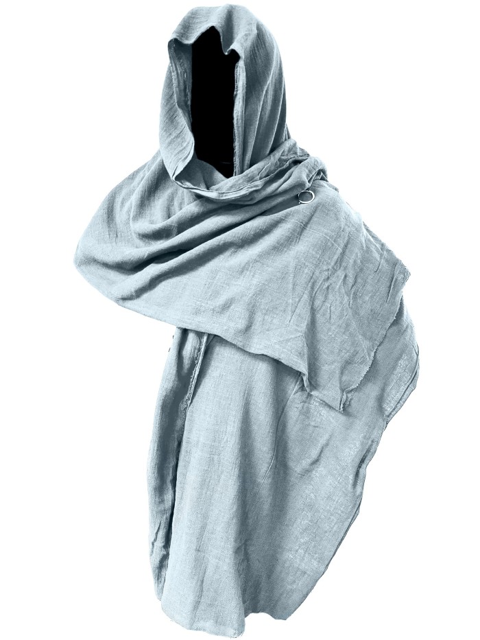 Renaissance Medieval Costume Men Shawl Scarf Shaman Cowl Cloak Cape Halloween Costumes for Men