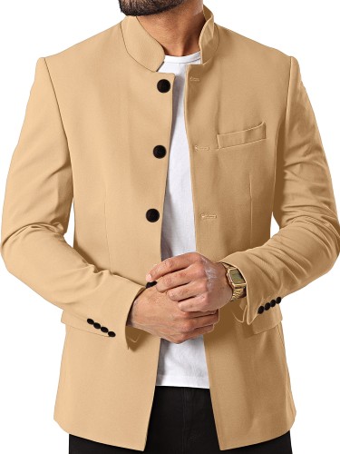 Men's Standing Collar Suit Top