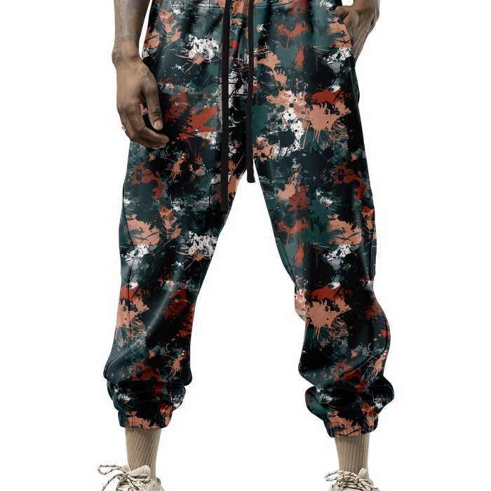 3D Digital Pants Authentic Casual Pants Classic Cargo Pants Men's Waist Men's Fashion Trend Pants Casual Sweatpants for Polyester Jogging Bottoms Paisley Beach Pants Fit Tapered Pocket Slim Pants Summer Loose Pants Twill Regular Pants Outdoor Pants