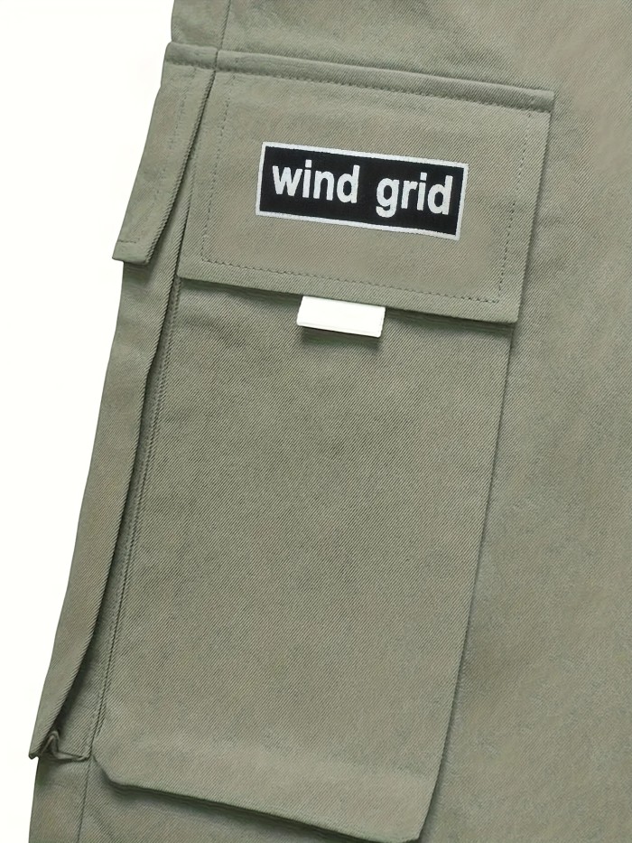 Men's Casual Cuffed Pants With Drawstring & Pockets, Men's Stylish Comfy Pants For Daily Wear